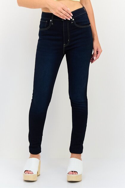 Women Super Skinny Fit Solid Stretchable Jeans, Navy