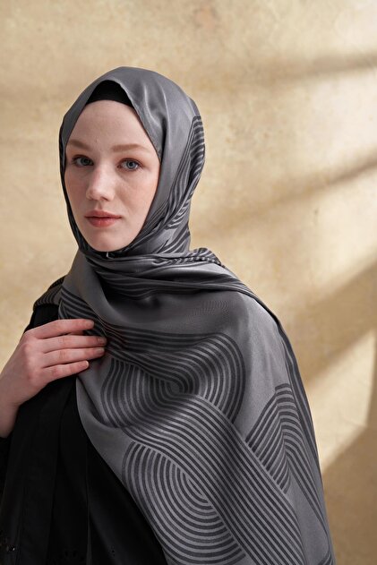 Fiori Jakar Line Pattern Shawl - Smoked