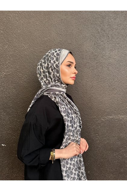 Luxury Shawl C Pattern Cotton Cashmere Silk Shawl 4 Seasons Double-Sided 75 X 200 cm