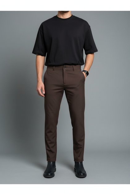Slim Fit Kumaş Günlük Erkek Pantolon Tarz Sahibi, Rahat Kesim