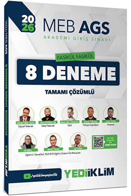 【裁断済/スキャン用有】DVD付生命科学セット＋参考書プリント有 Yediiklim Yayınları Yediiklim 2026 MEB-AGS Tüm Dersler 8 Deneme