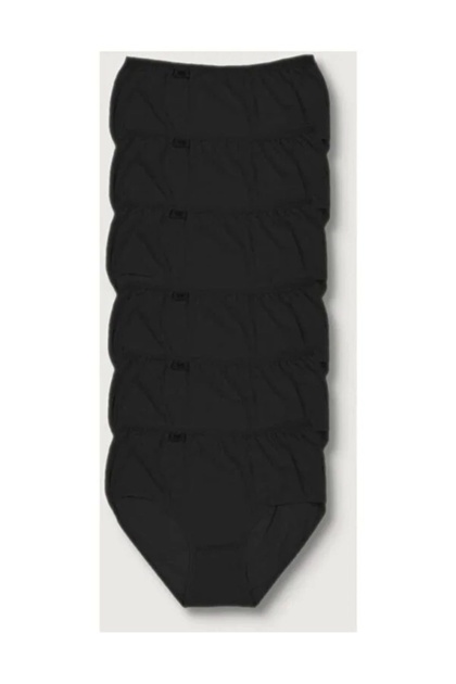 Women's Black 6-Pack Lycra Bato Panties Elf568T0924Ccm6-Black-Xl/2Xl