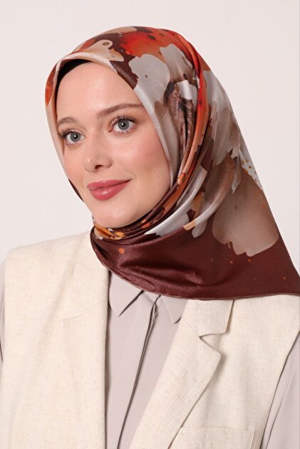 Flower Bouquet Pattern Sparkling Crystal Scarf