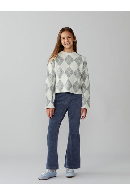 Quality Pieces from Çelebi Store Spanish Trotting Velvet Girls' Leggings with Waist Cord