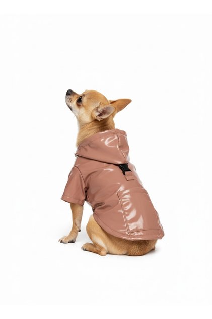 Rugan Kadife İç Dokumalı Kapüşonlu Köpek Yağmurluğu