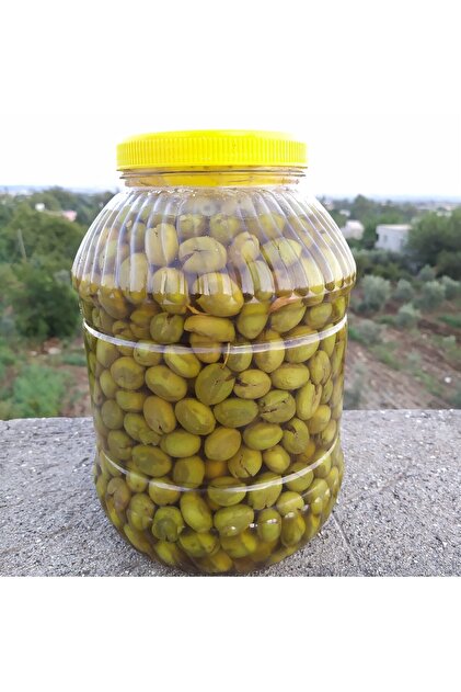 Hatay Yeşil Kırma Zeytin 5 kg'lik Kavanoz