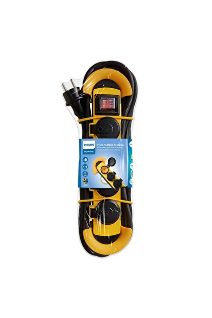 Prelungitor cu protectie 4 prize 5m galben-negru SPN5140YC