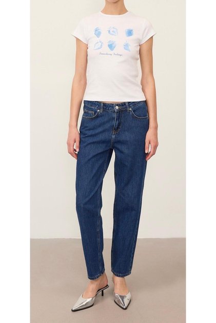Belle*Femme//New Season//High Waist//Stretchy//Boyfriend//Women's Denim Pants