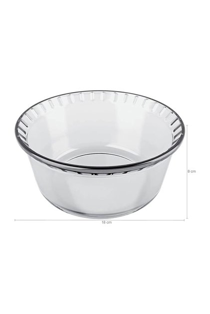 Medium Glass Soufflé Dish 1.4L – Durable Heat-Resistant Bakeware, Transparent
