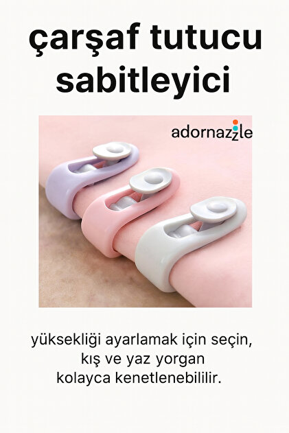 adornazzle Nevresim Klipsi, Yorgan Tutucu, İğnesiz Yorgan ve