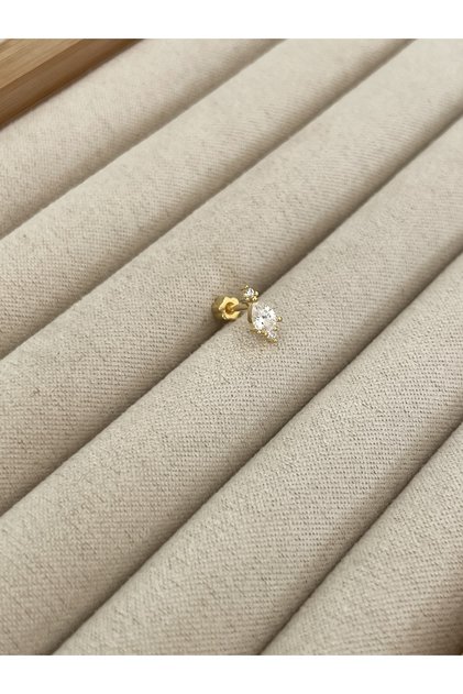 Köşeli Taşlı Piercing