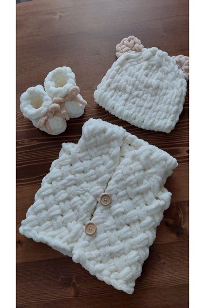 Puffy Baby Vest and Booties