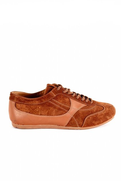 Partial Leather Tan Shoes