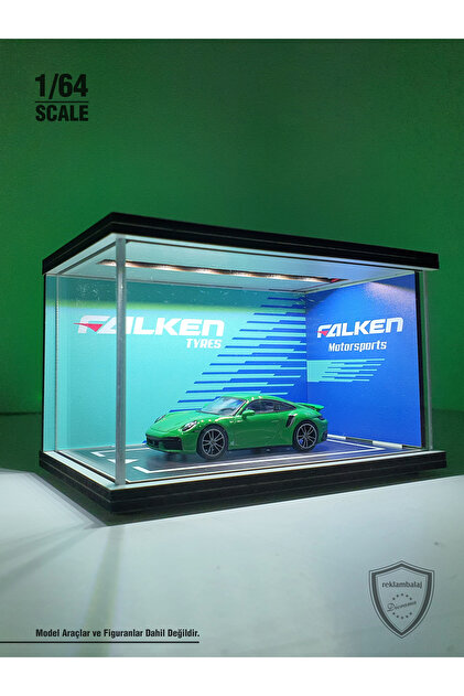 reklambalaj Falken Diecast Led Işıklı Akrilik Korumalı Stand