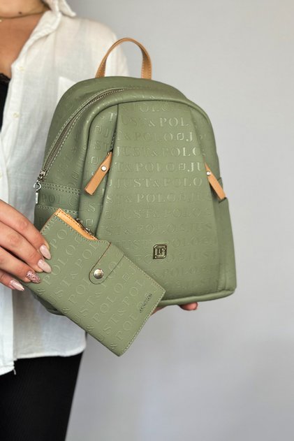 Large Size Women's Backpack with 9 Compartments Stone Combination Suitable for Daily Use 4040
