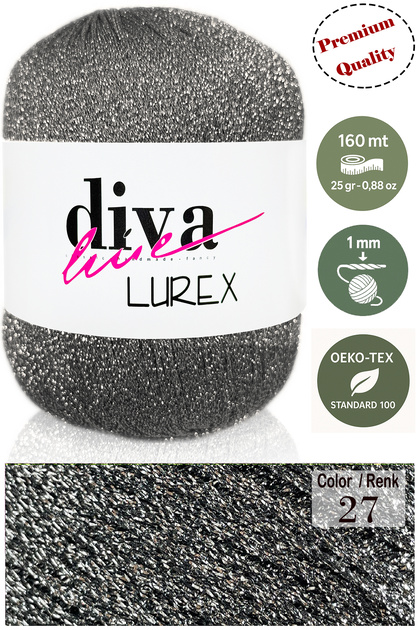 Diva Lurex 27 Gri mediu