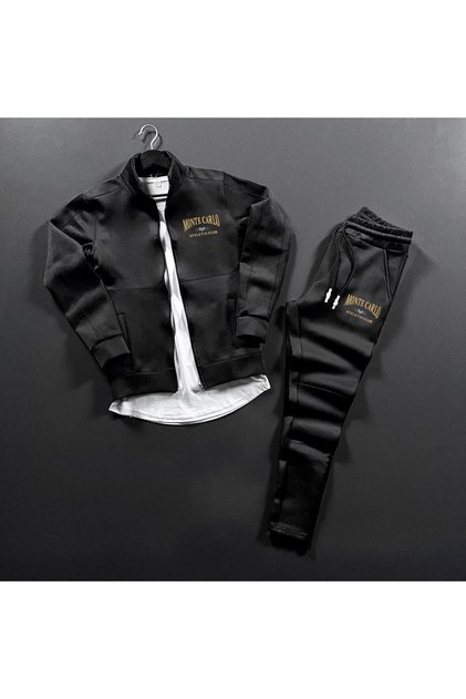 Scuba Monte Carlo Logo Printed Black Tracksuit Suit