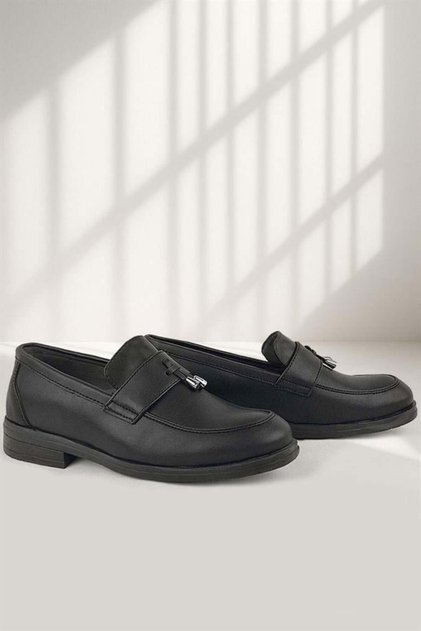 Loafer Black Matte Men's Classic Children's Shoes