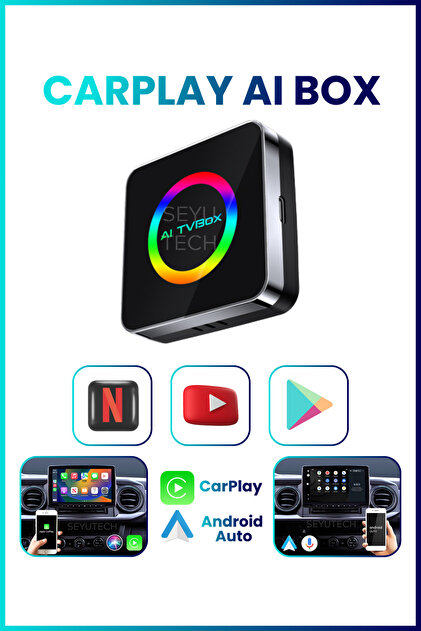 SEYUTECH Carplay AI Box Dönüştürücü Ios ve Android Uyumlu Kablosuz
