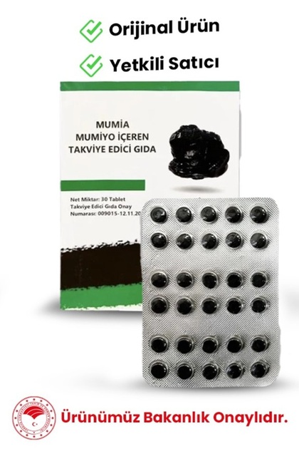 %100 Saf 30'lu Tablet Kırgızistan'dan İthal Shilajit