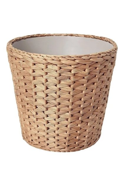 Hasır Bitki Saksısı Yükseklik 25 Cm Dekoratif Derin Saksı Su Sümbülü Saksı Dış Çap 28 Cm
