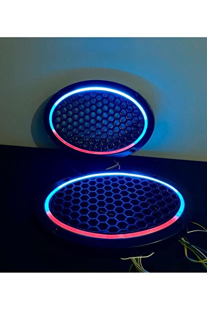 TREND 358 Modlu Kayar Ledli Oval Hoparlör Kapağı Pixel Kayar Neon