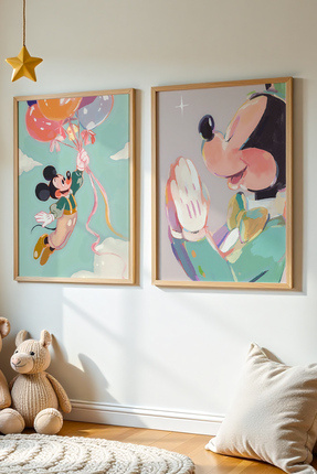 【希少♡】MICKEY MOUSE パブミラー　インテリア　額縁　インテリア Yahoo!オークション - 「パブミラー+ミッキー」の落札相場・落札価格