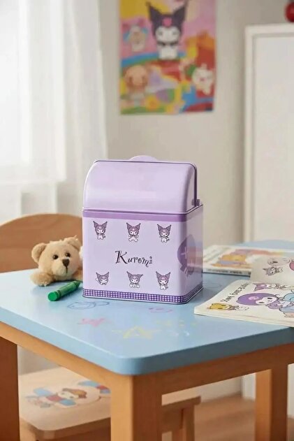 Genel Markalar Sanrio Lisanslı Kapaklı Teneke Saklama Kutusu