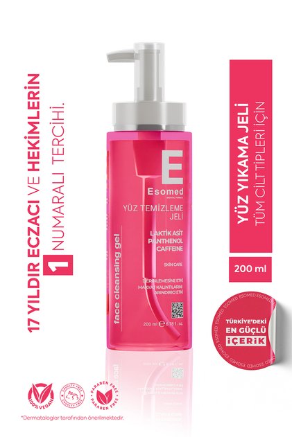Yüz Temizleme Jeli Tüm Cilt Tipleri İçin Arındırıcı, Nemlendirici ve Gözenek Sıkılaştırıcı Jel 200ml