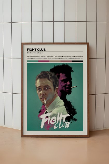 Fight Club Film Tasarımlı Çerçeve Poster