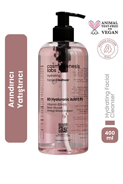 Cosmogenesis Labs Kuru ve Hassas Ciltlere Yüz Temizleme Jeli 400ml