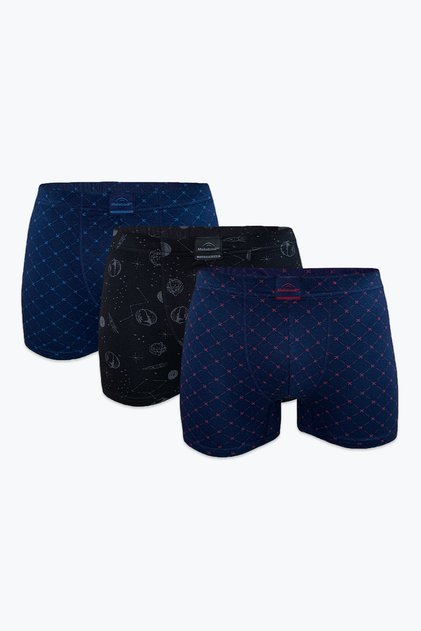 Men's 3-Piece Patterned Premium Collection Modal Boxer 3m251