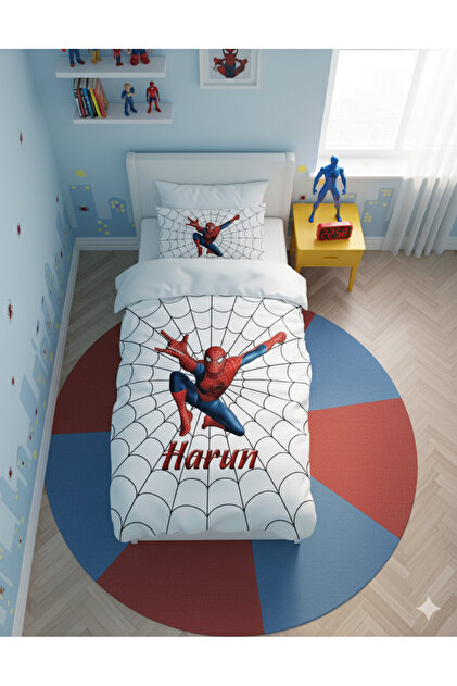 MEKTA HOME BEBEK VE ÇOCUK ODASI Ağ ve Spiderman Desenli Nevresim