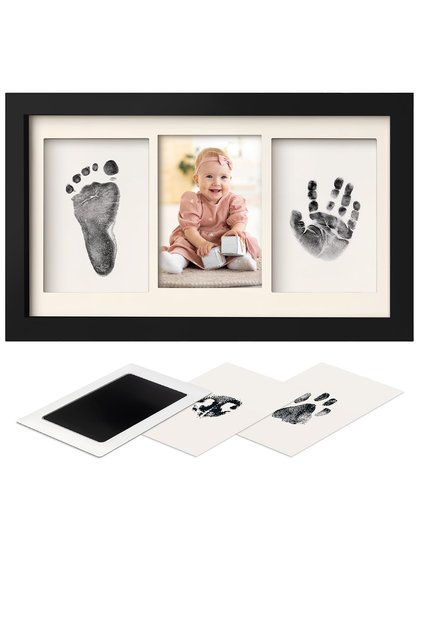 Baby Hand Footprint Set, Boy Girl Newborn Baby Gift, Touchless Ink Printing Set (2 Pieces)