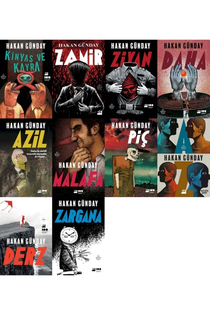 Hakan Günday 10 Kitap Takım Kinyas ve Kayra Azil Zargana Az Malafa Zamir Ziyan Derz