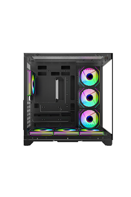 Strong Dragon 7x 120 mm Fanlı ARGB Kumandalı ATX Akvaryum Siyah