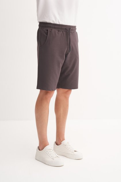 Slim Fit Narrow Leg Lycra Knitted Bermuda Shorts