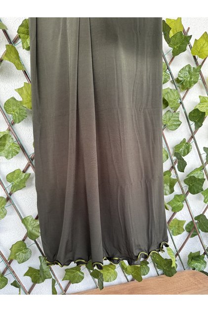 Premium Lycra Henna Green Lycra Sandy Jersey Shawl