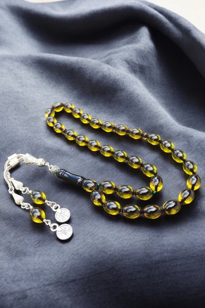 Certified Rare Color Top Quality Fire Amber Prayer Beads, Stringed Rosary Gift
