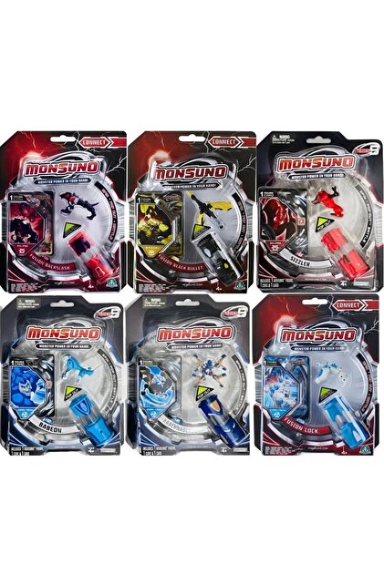 Monsuno Orijinal Monsuno Figür 6 Figür,6 Kart,6 Fırlatıcı Birlikte
