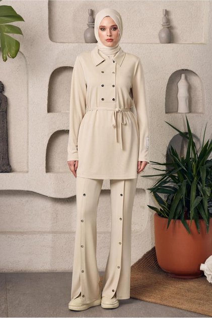 Belted Pants Tracksuit Set 45440