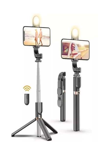 Live K9 LED Broadcast Stand for Smartphones Lightweight Tripod for Selfies Live Streaming & Video Recording
