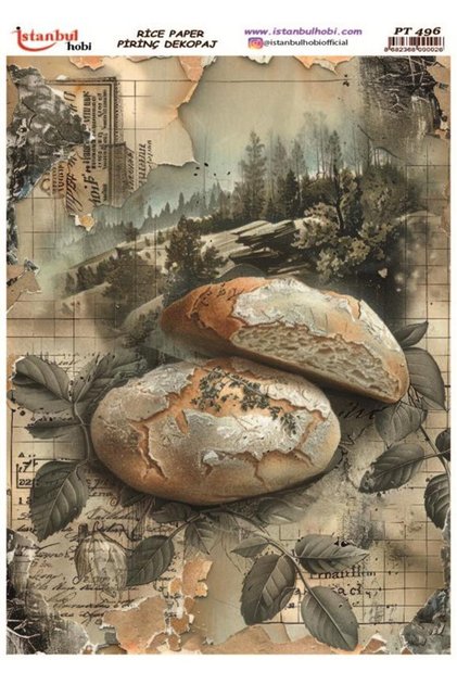 Rice Decopage Paper 30X42Cm Pt-496 Bread