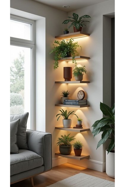 Led Ahşap Saksılık Raf Seti Ultra Kaliteli Suya Dayanıklı [2 ADET]