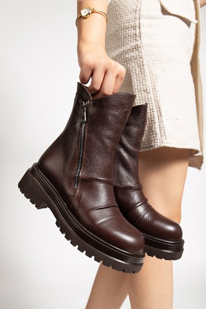 Genuine Leather Women's Winter Boots from Size 35 to Size 41-42-43
