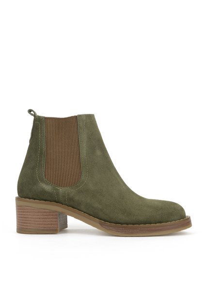 , Women's Genuine Leather Boots 1531020Z2325 Khaki