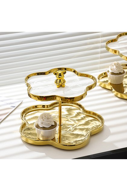 Tava fructe, cu doua nivele, TRENDY’S gold