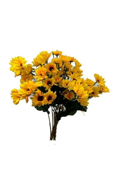 Set 3 buchete de flori artificiale, galbene, 30 cm,
