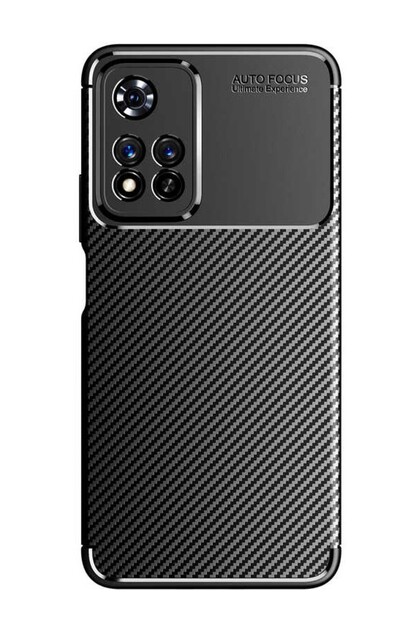Redmi Note 11 Pro Plus 5G Kılıf Kamera Çıkıntılı Karbon Fiber Desenli Renk Atmaz Koruyucu Kapak