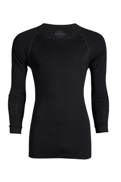 271 Men's Warm, Non-Itchy, Comfortable, Long-Sleeved Black Thermal Top Underwear